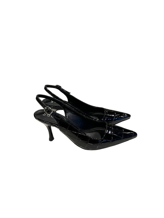 Croc Slingback Heels Black Source