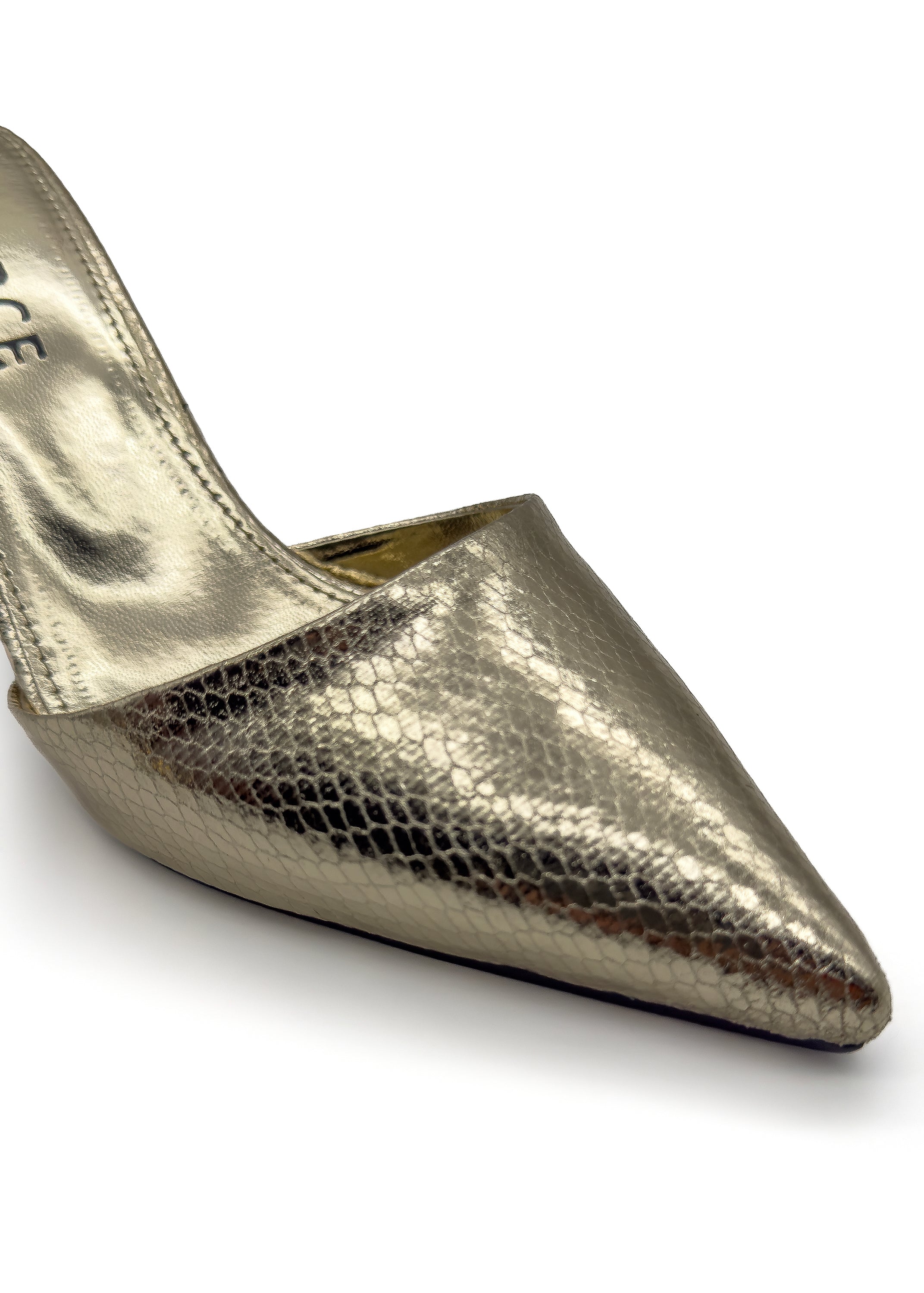 Gold Isabelle Serpent Heels Source