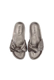 Metallic Rose Twist Comfort Slides Source