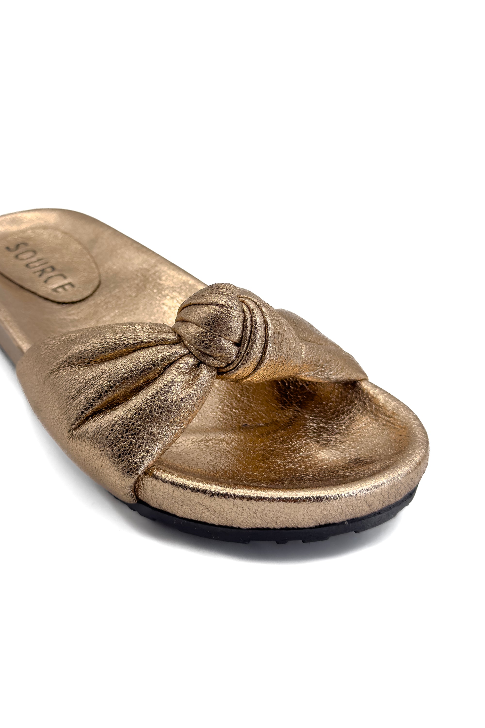 Golden Hour Knot Comfort Slides Source