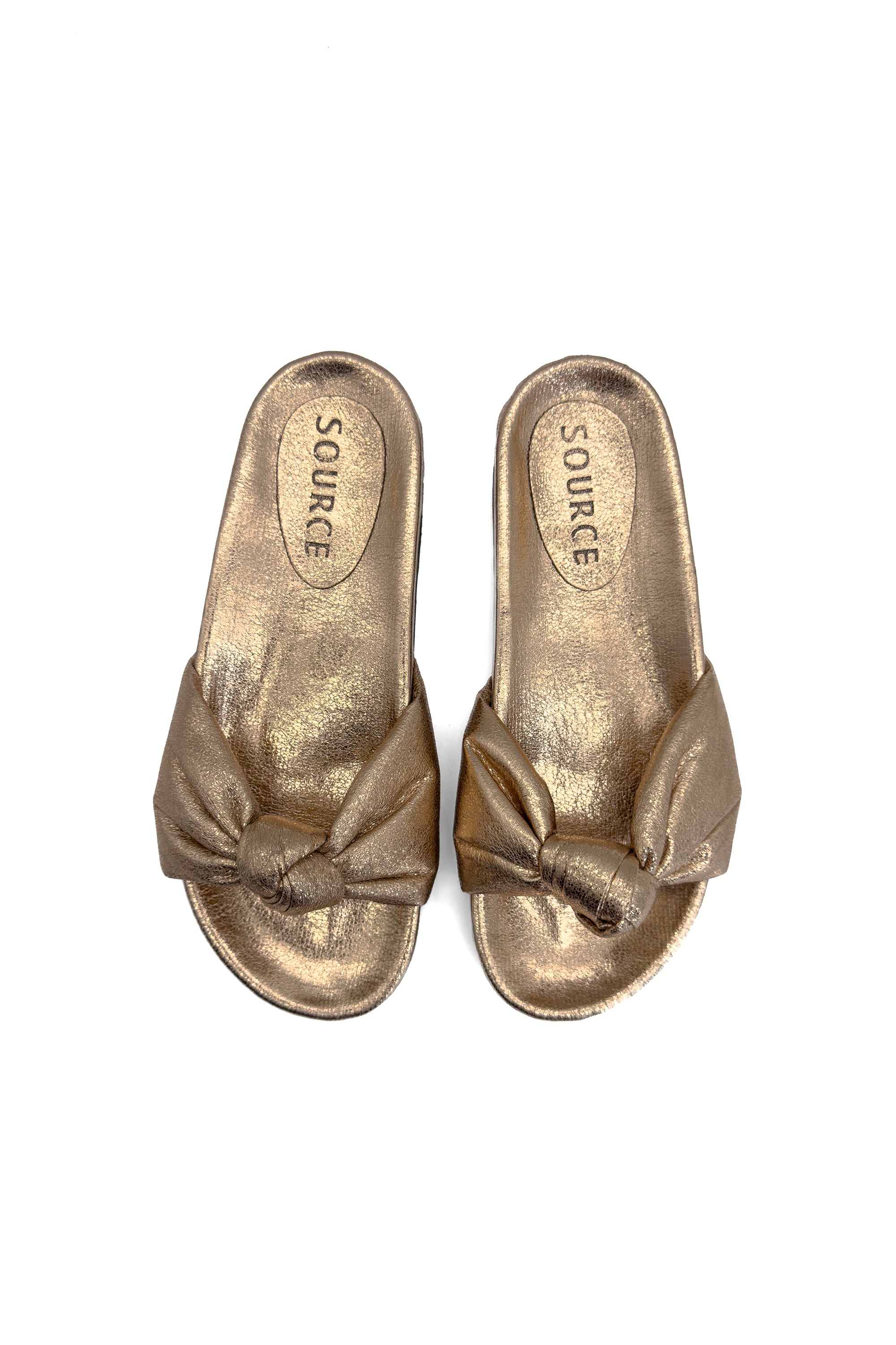 Golden Hour Knot Comfort Slides Source