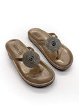 Bronze Leila Glam Charm Slippers