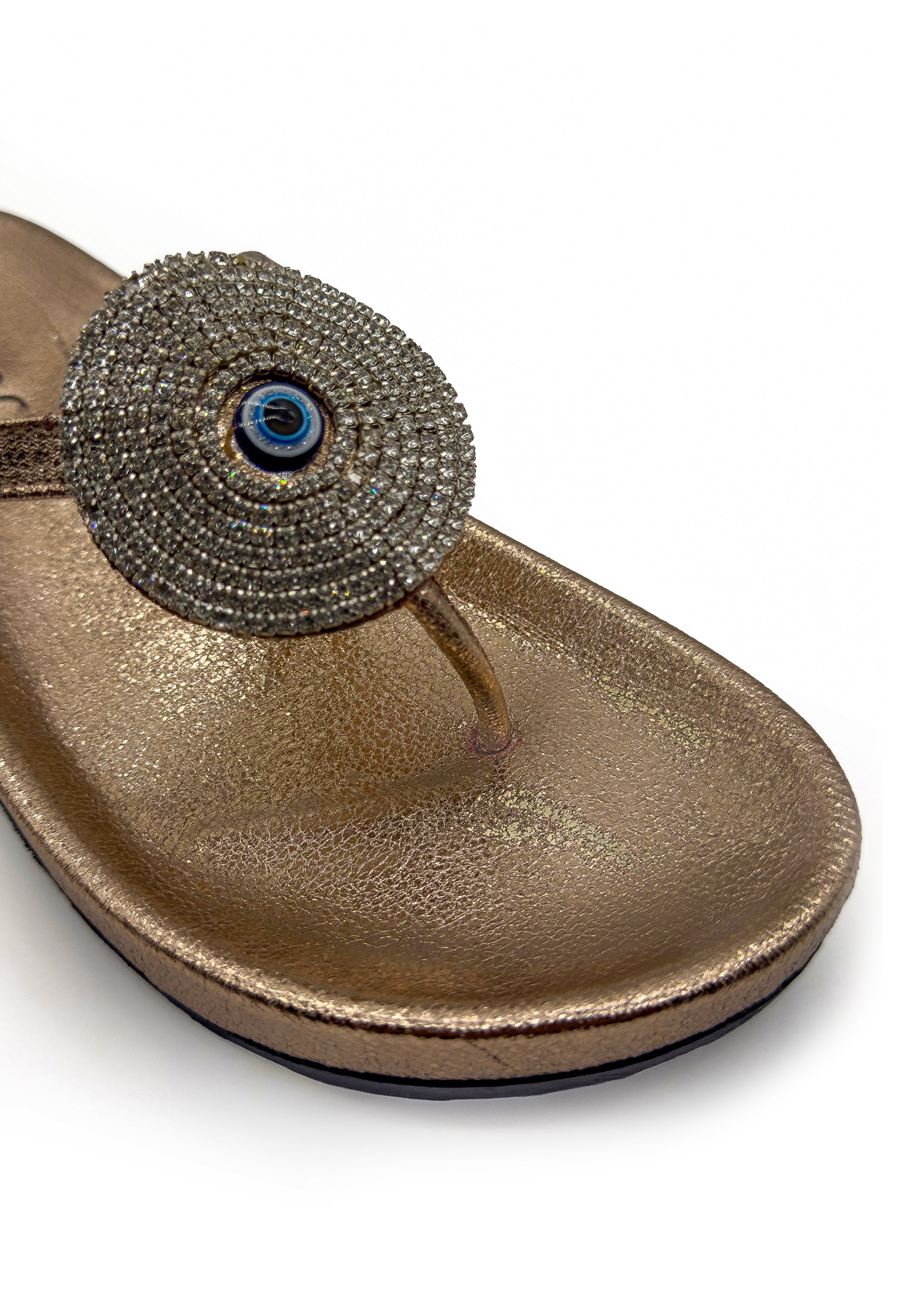 Bronze Leila Glam Charm Slippers Source