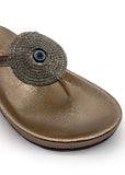 Bronze Leila Glam Charm Slippers