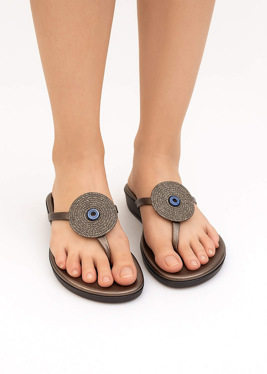 Charcoal Bella Luxe Charm Slippers