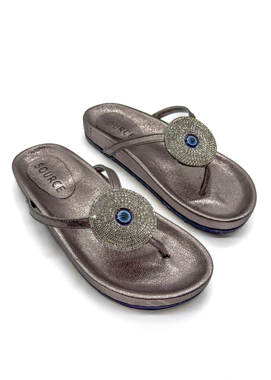 Charcoal Bella Luxe Charm Slippers Source