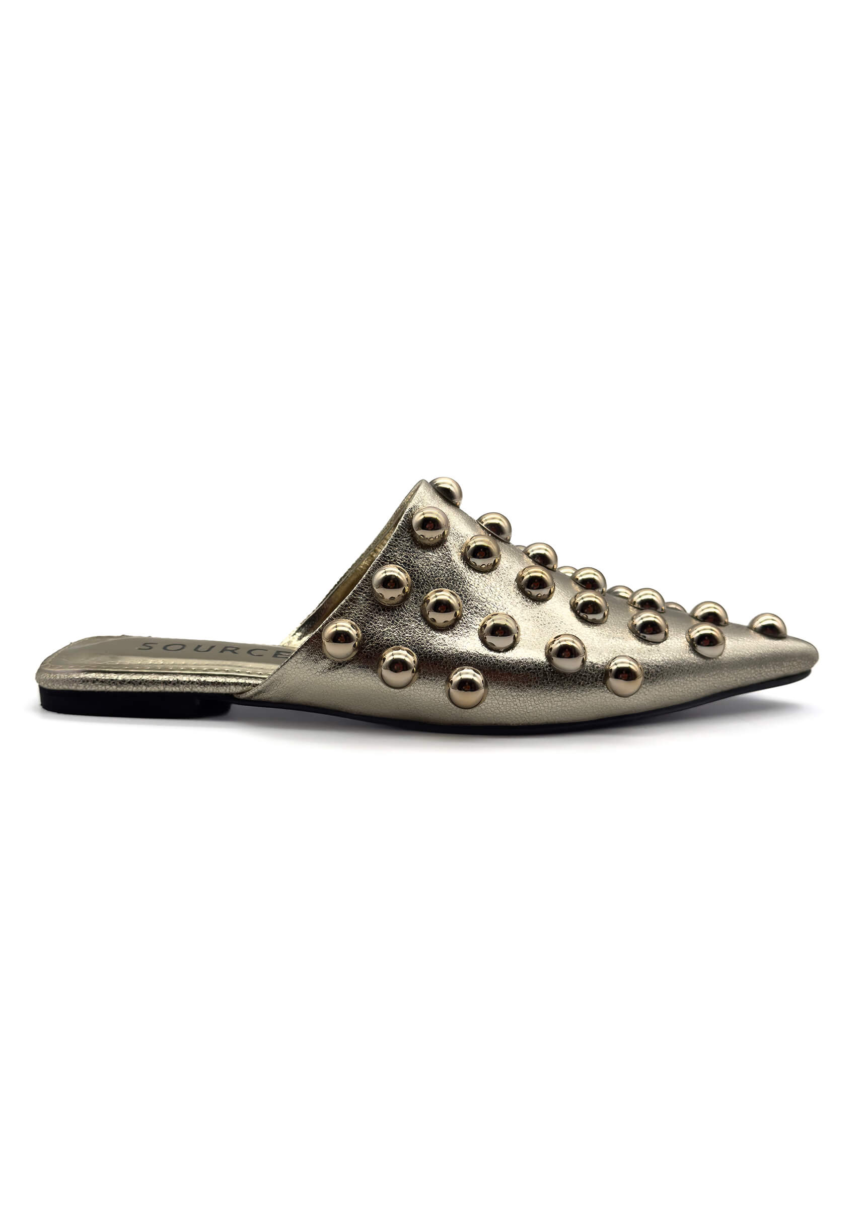 Gold Madonna Studded Slides