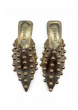 Gold Madonna Studded Slides Source