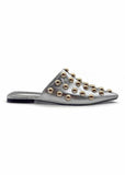 Silver Ira Studded Slides Source