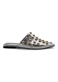 Silver Ira Studded Slides