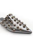Silver Ira Studded Slides