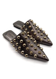 Gunmetal Esabella Studded Slides