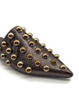 Gunmetal Esabella Studded Slides Source