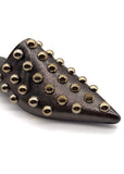Gunmetal Esabella Studded Slides