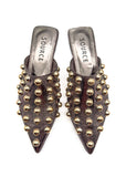 Gunmetal Esabella Studded Slides Source