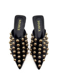 Black Bella Studded Slides Source