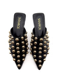 Black Bella Studded Slides