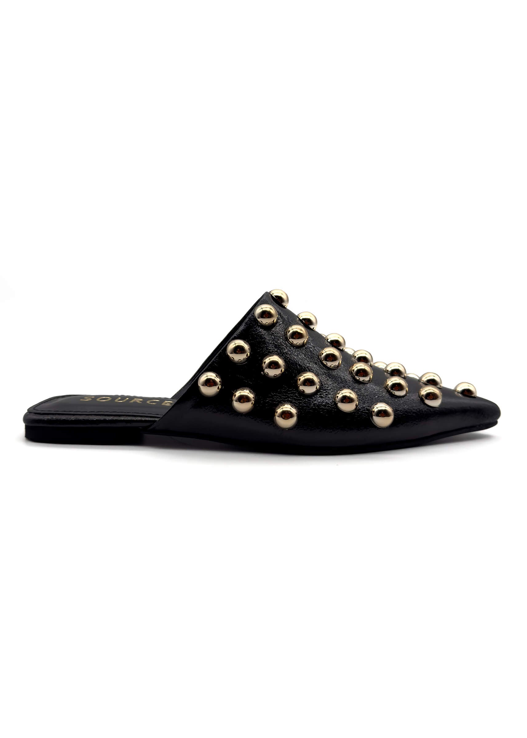 Black Bella Studded Slides