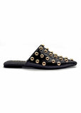 Black Bella Studded Slides Source