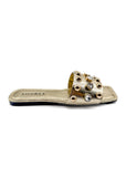 Gold Bella Crystal Stud Slides Source