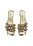 Gold Bella Crystal Stud Slides Source