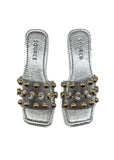 Silver Isabelle Crystal Stud Slides Source