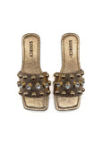 Bronze Ira Crystal Stud Slides Source