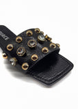 Black Esabella Crystal Stud Slides Source