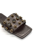 Gunmetal Bella Crystal Stud Slides Source