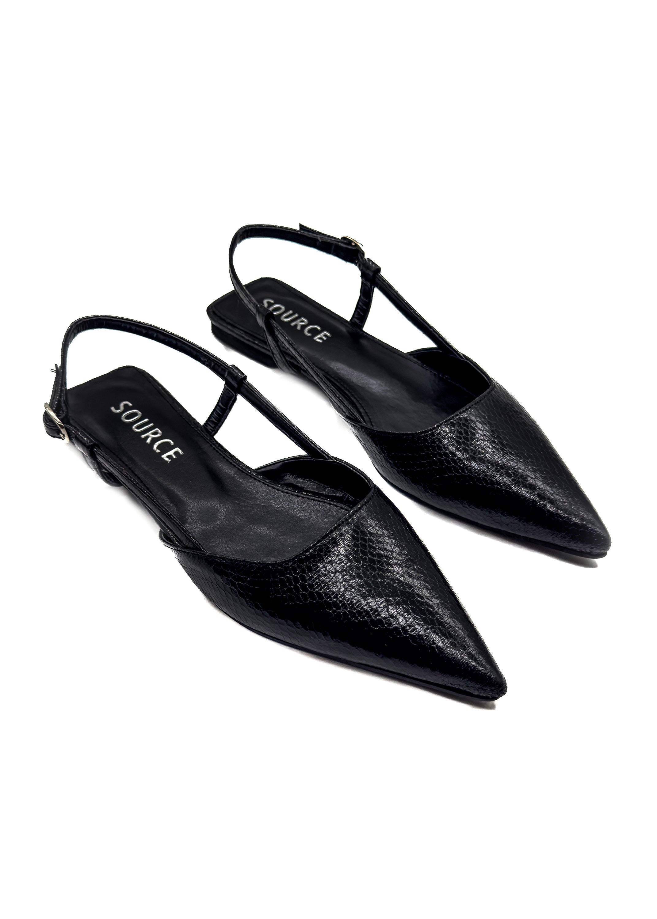 Black Esabella Slingback Flat Source
