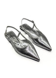 Silver Bella Slingback Flat Source