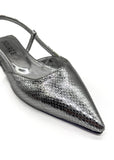 Silver Bella Slingback Flat Source