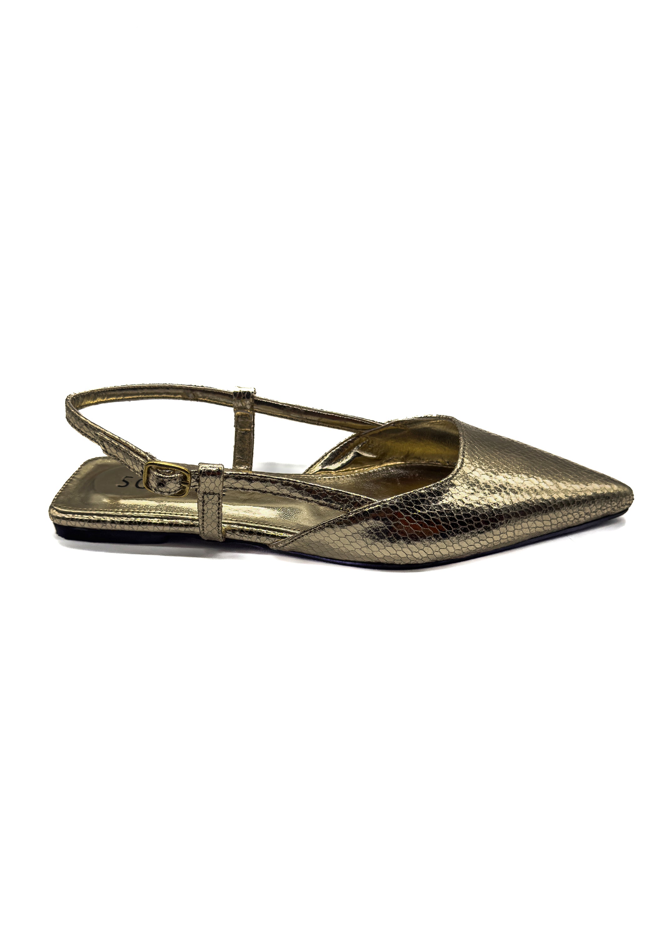 Gold Isabelle Slingback Flat Source