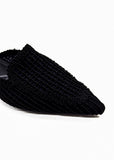 Black Velvet Vixen Pointed Mules Source