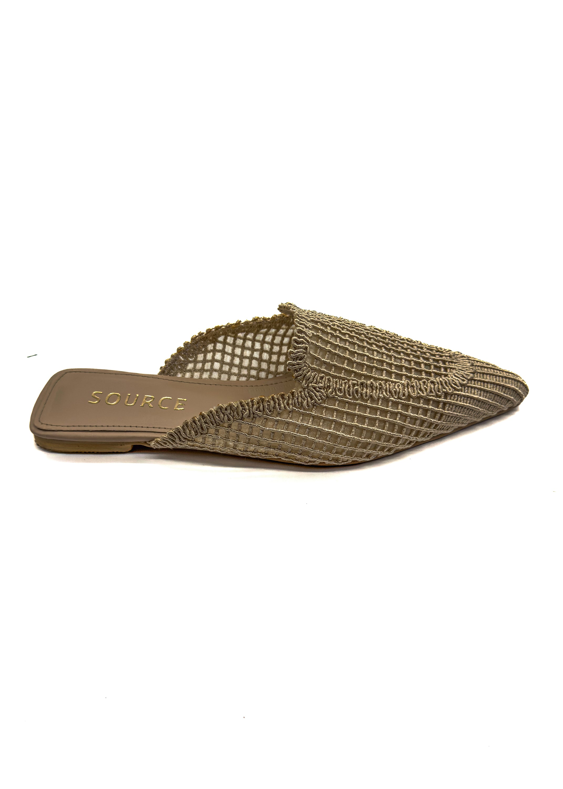 Nude Temptation Textured Pointed Mules Source