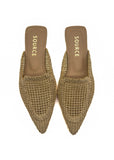 Nude Temptation Textured Pointed Mules Source