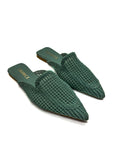 Deep Teal Seduction Pointed Mules Source