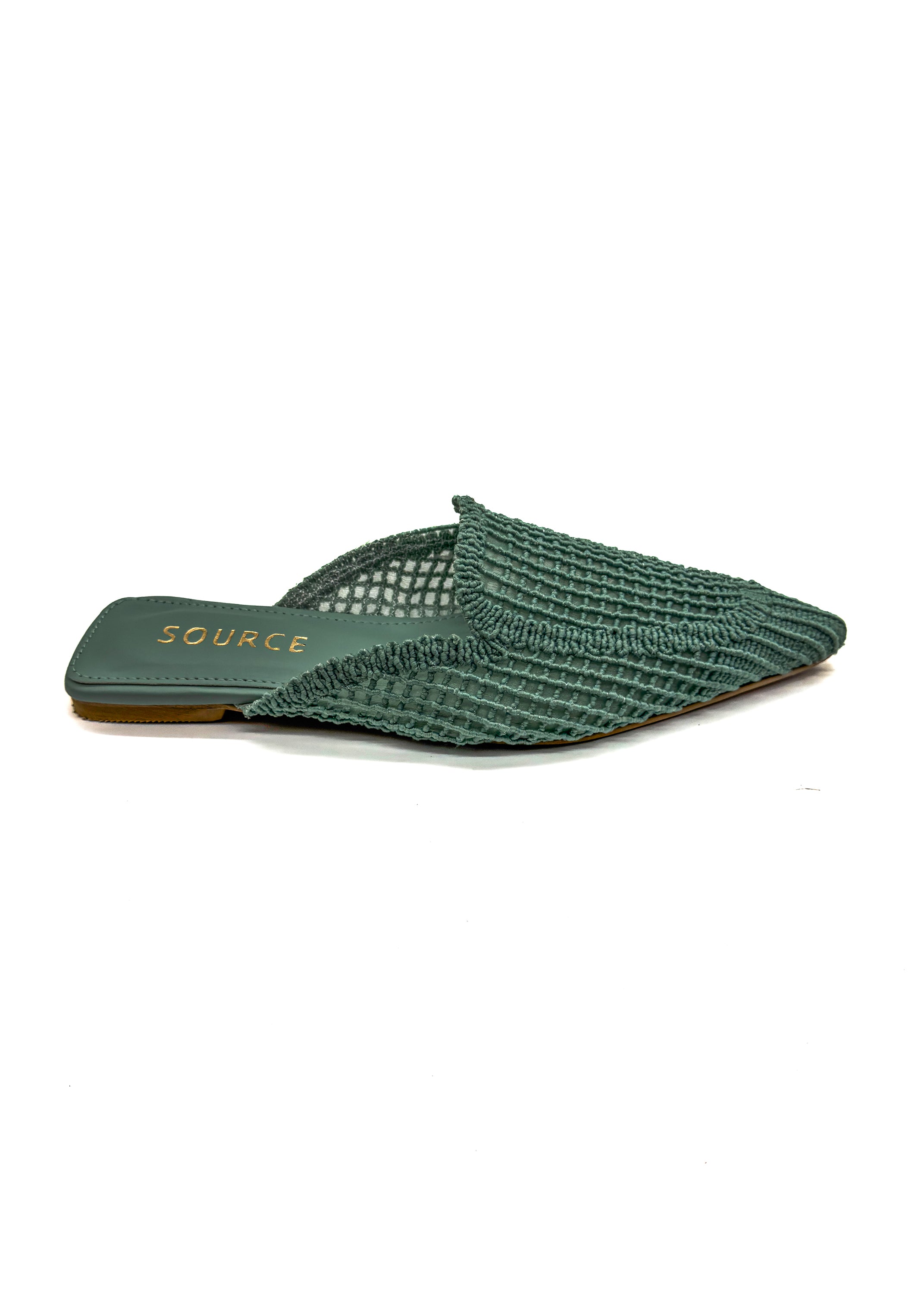 Deep Teal Seduction Pointed Mules Source