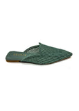 Deep Teal Seduction Pointed Mules Source