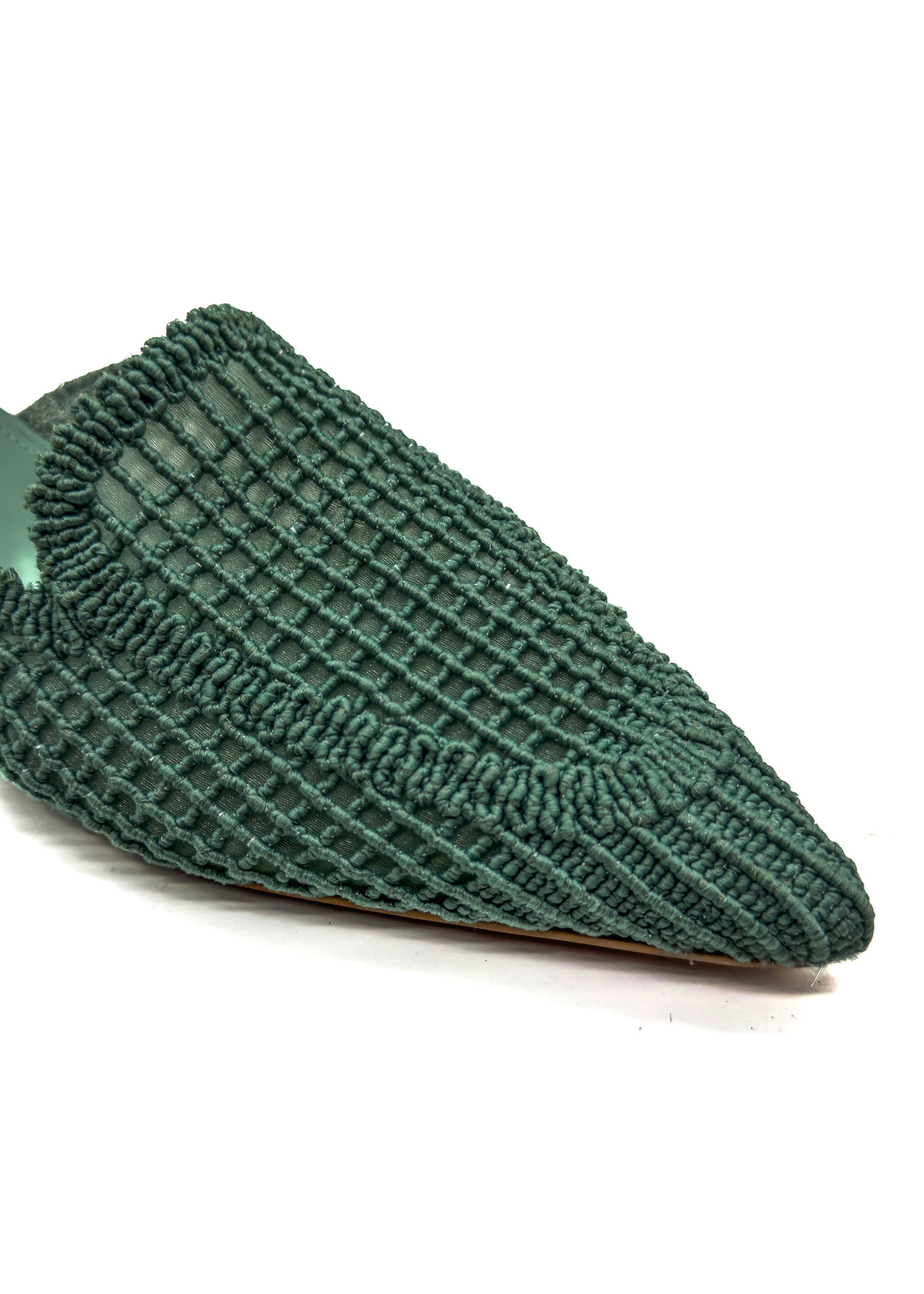 Deep Teal Seduction Pointed Mules Source