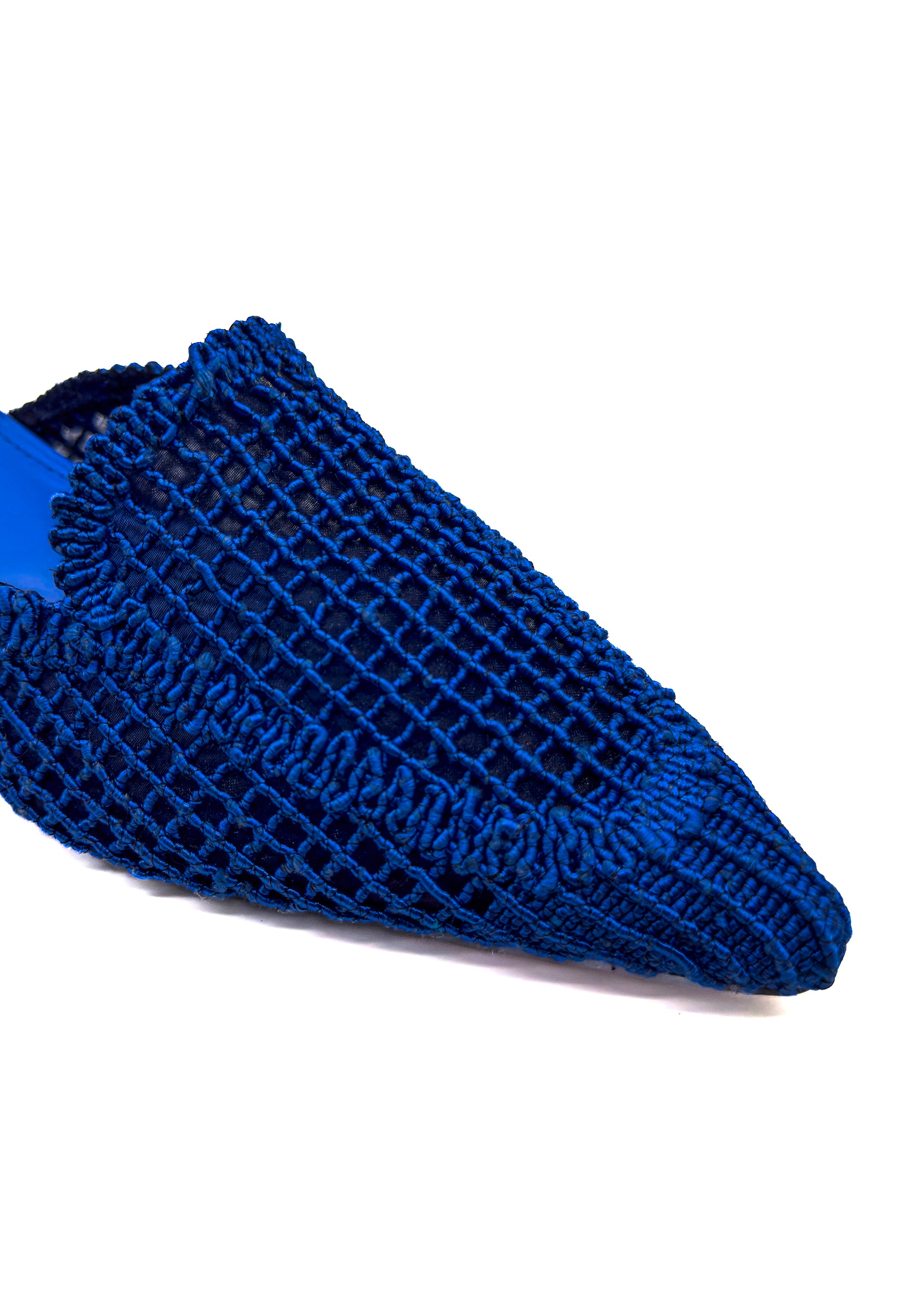 Electric Blue Crush Pointed Mules Source
