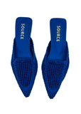 Electric Blue Crush Pointed Mules Source