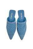 Sky Lace Pointed Mules Source