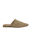 Champagne Lace Pointed Mules Source