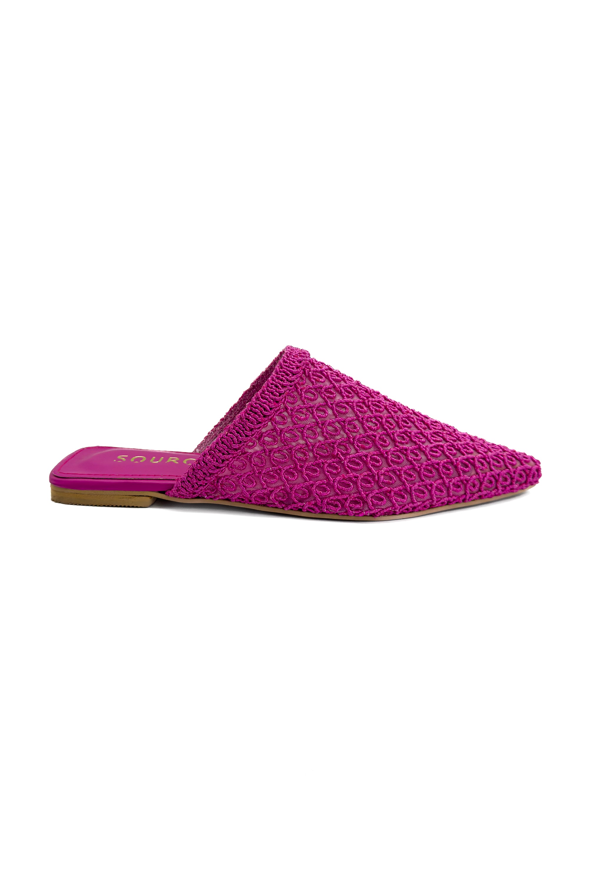 Hot Pink Lace Pointed Mules Source