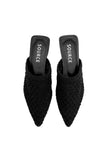 Black Lace Temptation Pointed Mules Source