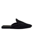 Black Bloom Embroidered Pointed Mules Source