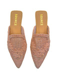 Blush Blossom Embroidered Pointed Mules Source