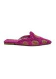 Fuchsia Fire Lace Pointed Mules Source