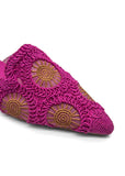 Fuchsia Fire Lace Pointed Mules Source